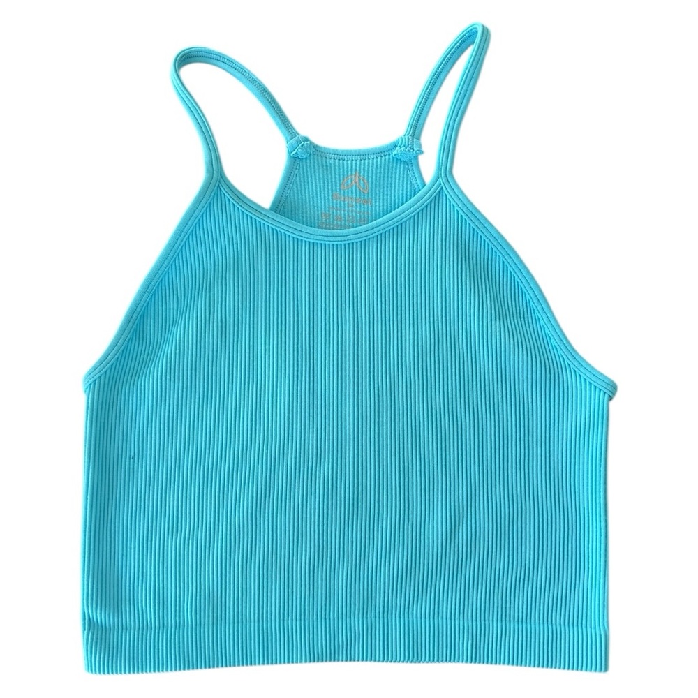 Sunzel Women’s Free To Be Stretchy‎ Ribbed Cropped Tank  Sz M/L